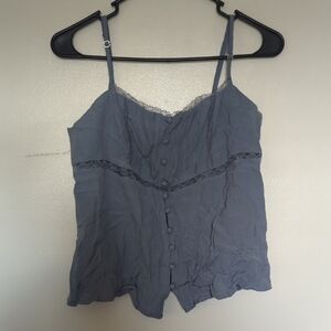 Wild Fable Charcoal Button-Front Cami
